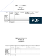 MSK Log Book