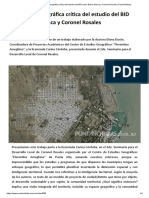 Perspectiva Geográfica Crítica Del Estudio Del BID Sobre Bahía Blanca y Coronel Rosales - Punta Noticias