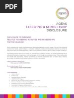 Lobbying and Membership Disclosure 2021 - 0