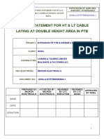 Method Statement-HT & LT Cable Laying On Double Height