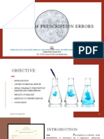 Analysis of Prescription Errors