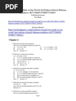 Math in Our World 2nd Edition Sobecki Bluman Matthews Test Bank