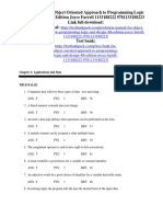 Object Oriented Approach To Programming Logic and Design 4th Edition Joyce Farrell Test Bank