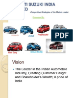 Maruti Suzuki India Limited: - Competitive Strategies of The Market Leader