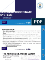 Celestial Coordinate Systems