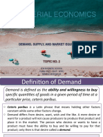 Managerial Economics Topic No. 2 Demand, Supply, and Market Equilibrium