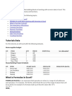 Formula and Functions in MS Excel