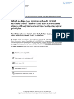 Which Pedagogical Principles Should Clinical Teachers Know Teachers and Education Experts Disagree Disagreement On Important Pedagogical Principles