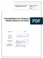 Procedimiento de Trabajo Seguro Manejo Manual de Carga