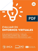 01 Evaluar en Entornos Virtuales - Evaluaciones Escritas y Orales. Mensajería Interna Del Campus y Videoconferencias Por Google Meet