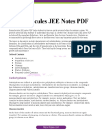 Biomolecules JEE Notes PDF