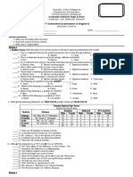 2nd Summative Test English 8