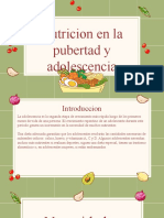 Nutricion en La Adolescencia