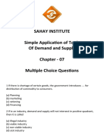 Simple Application of Tools of Demand and Supply