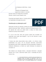 Trabalho Reflexivo - Pedagogia Social