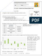 Avaliação Da I Unidade 7ano-Matematica