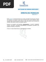 Direito Do Trabalho: 38º Exame de Ordem Unificado