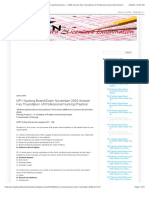 Nursing Board:Licensure Exam Answer Key: NP1 Nursing Board Exam November 2008 Answer Key 'Foundation of Professional Nursing Practice'