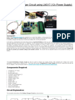 12v Battery Charger Circuit Using LM317