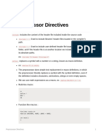 Preprocessor Directives Summary 