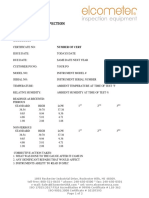 Long Form Certificate of Accuracy For Elcometer 456 Probe