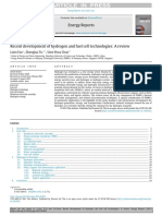 Recent Development of Hydrogen and Fuel Cell Technologies A Review