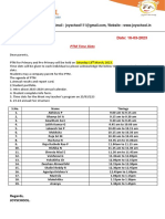 PTM Time Slots - Gr1-1