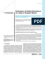 Estimation of Added Resistance of A Ship in Regular Waves