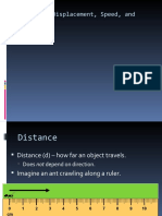 Distance, Displacement, Speed, and Velocity