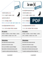 Leçon Le Son K - Ce2 - Cm1