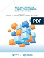 Evidence Synthesis For Health Policy and Systems