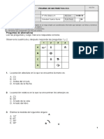 Prueba de Matemática 4° Unidad Geometría