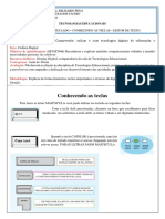 Plano de Aula 10 Conhecendo As Teclas e Editor de Texto