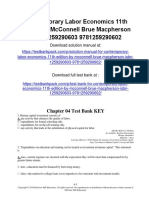 Contemporary Labor Economics 11th Edition McConnell Test Bank 1