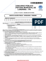 Concurso Público Prefeitura Municipal de Londrina - PR: Agente de Gestão Pública - Operacional - Pedreiro