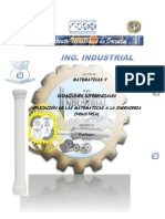 Trabajo de Mate V Ecuaciones Diferenciales y Aplicacion en La Ingenieria