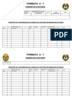 Modelo Formato Cadena Custodia Dircri PNP