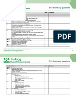 AQA Biology GCSE Combined B11 Summary Answers