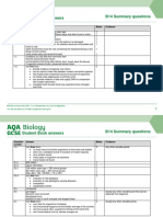 AQA Biology GCSE Combined B14 Summary Answers