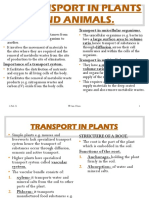 Transport in Plants and Animals.