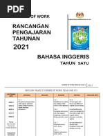 SOW ENGLISH YEAR 1 2021 by RozayusAcademy