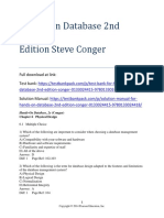 Hands-On Database 2nd Edition Steve Conger Test Bank Download