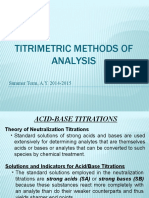 Titrimetric Methods of Analysis 2