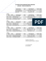 Jadwal Kuliah Sems 5