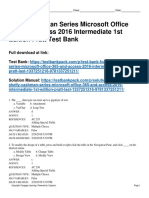 Shelly Cashman Series Microsoft Office 365 and Access 2016 Intermediate 1st Edition Pratt Test Bank 1