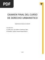 Examen Final Derecho Urbanistico - Joaquin Cardenas Tassano