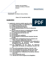 Legislación Actual en Materia Agraria en Guatemala