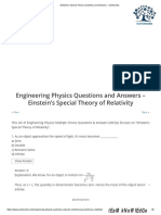 Special Relativity MCQS