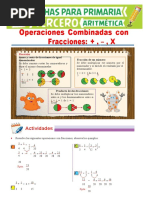 Operaciones Combinadas Con Fracciones para Tercero de Primaria