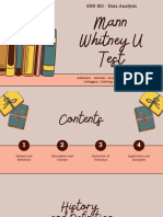 Mann Whitney U Test: ENS 185 - Data Analysis